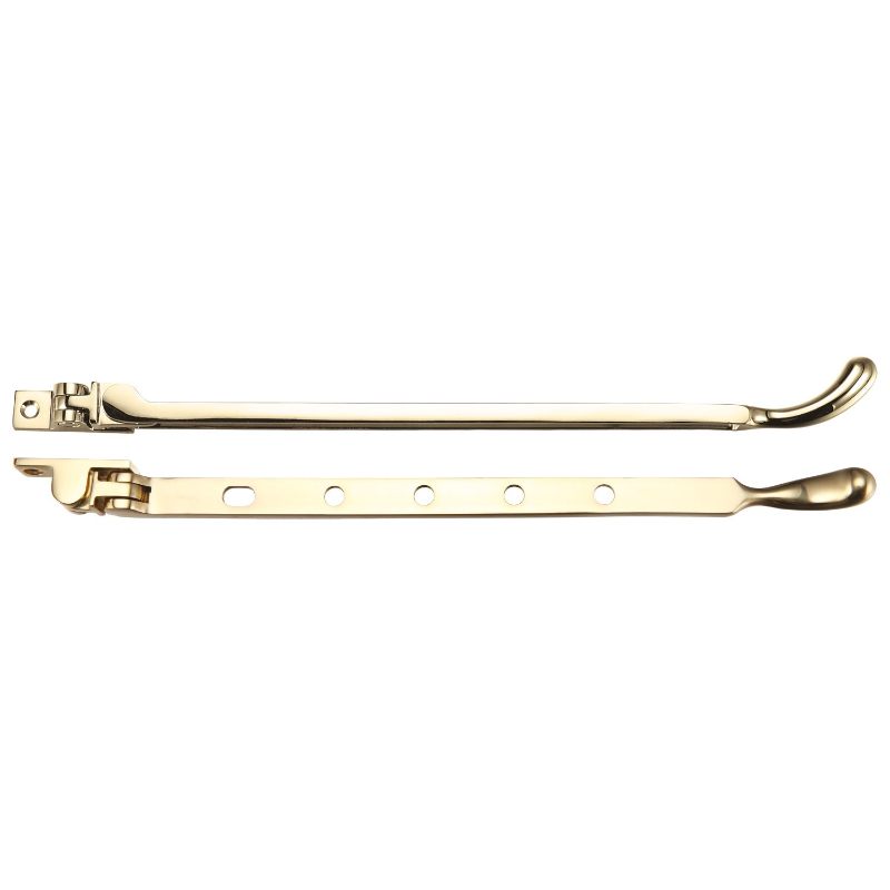 Zoo Bulb End Casement Stay 12"-Polished Brass