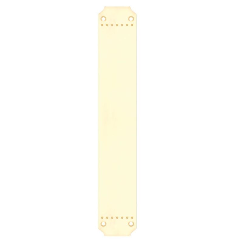 Zoo Finger Plate for FB114L and FB114R - 370 x 64mm-Polished Brass