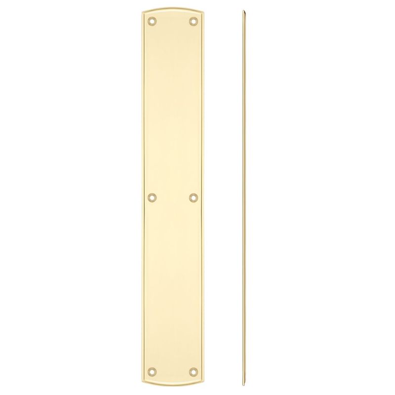 Zoo Large Finger Plate for FB118L and FB118R - 457 x 76mm-Polished Brass