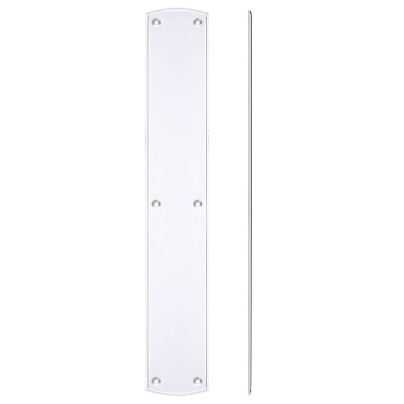 Zoo Large Finger Plate for FB118LCP and FB118RCP - 457 x 76mm -Polished Chrome