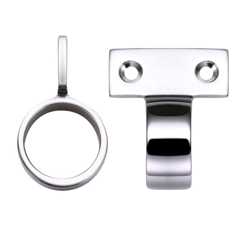 Zoo Window Sash Ring Vertical Fix - 28mm dia-Polished Chrome