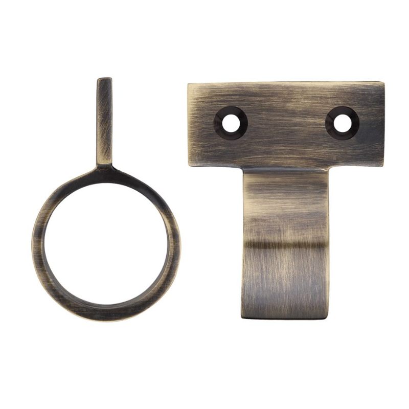 Zoo Window Sash Ring Vertical Fix - 28mm dia-Florentine Bronze