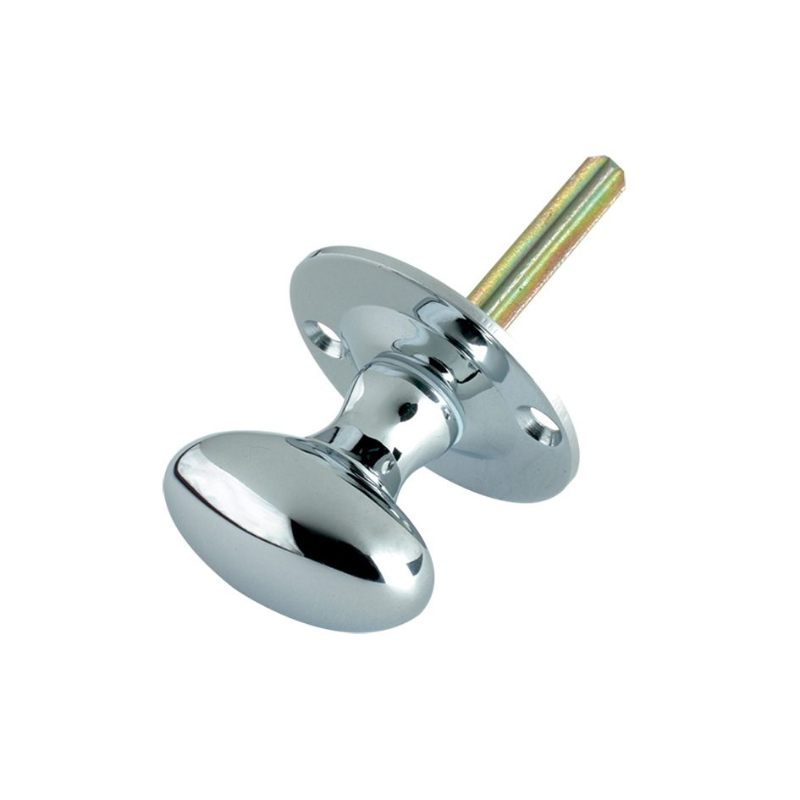 Zoo Oval Thumb Turn - Rack Bolt 38mm Rose dia.-Polished Chrome