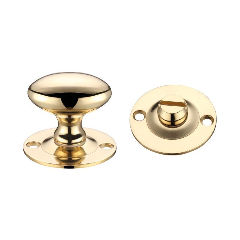 Zoo Oval Thumb Turn with Coin Release - 5mm spindle-Polished Brass