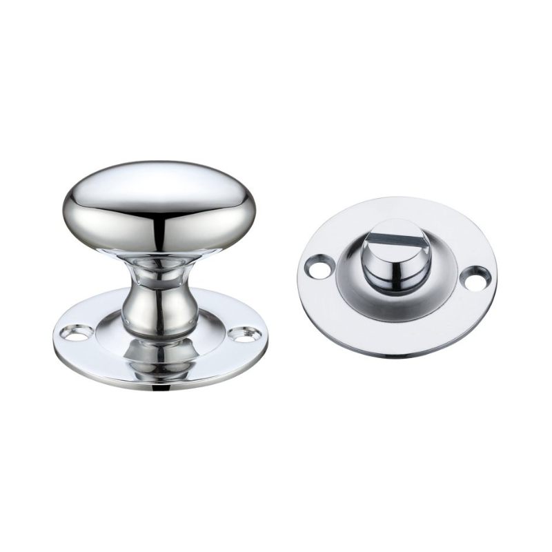 Zoo Oval Thumb Turn with Coin Release - 5mm spindle-Polished Chrome