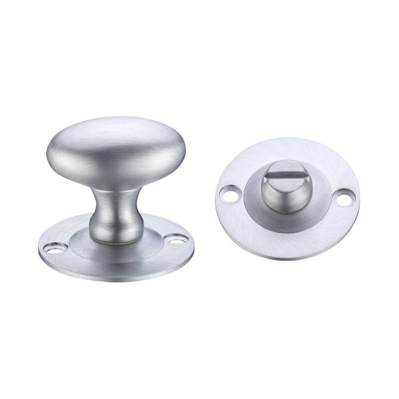 Zoo Oval Thumb Turn with Coin Release - 5mm spindle-Satin Chrome