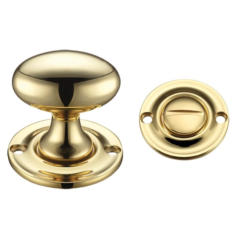 Zoo Oval Thumb Turn with Coin Release - 5mm spindle-Polished Brass