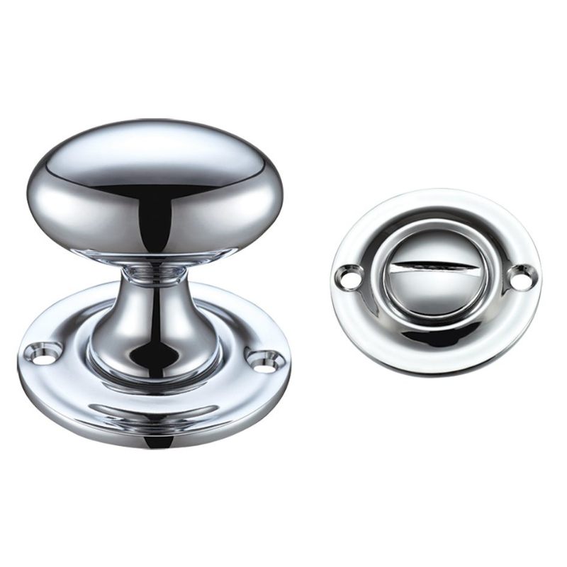 Zoo Oval Thumb Turn with Coin Release - 5mm spindle-Polished Chrome