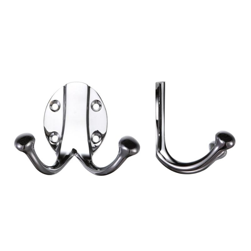 Zoo Double Robe Hook-Polished Chrome