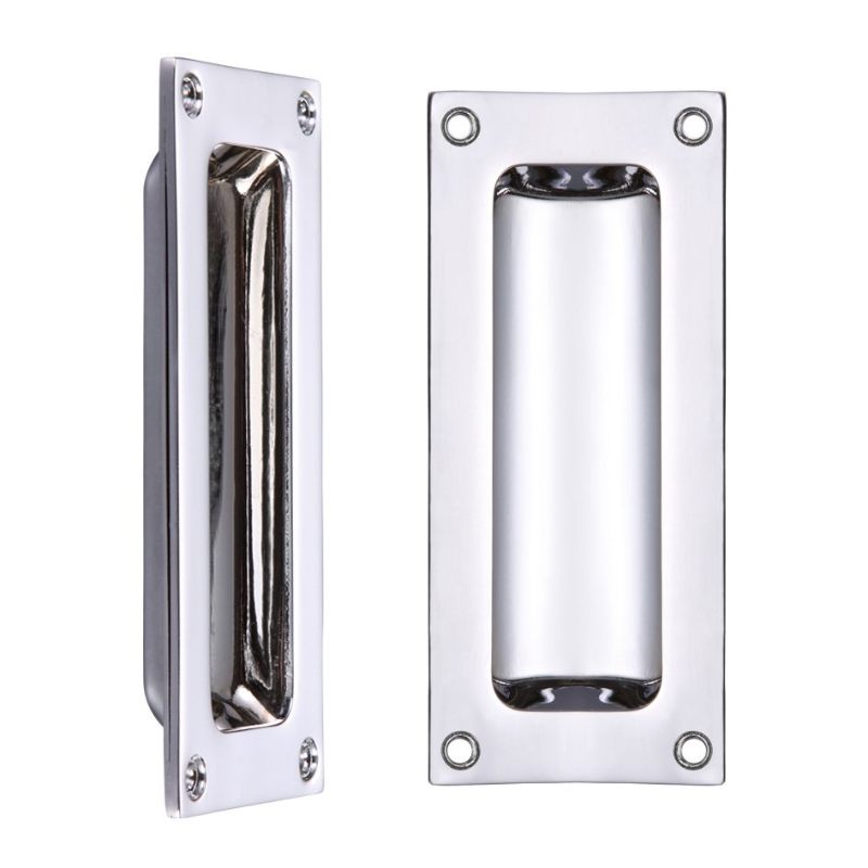 Zoo Flush Pull - 102 x 45mm 13mm Depth-Polished Chrome