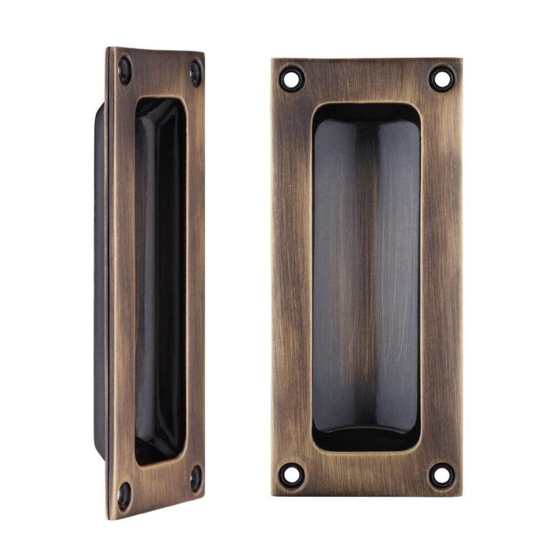 Zoo Flush Pull - 102 x 45mm 13mm Depth-Florentine Bronze