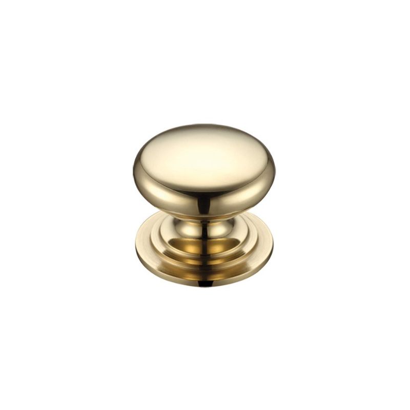 Zoo Victorian Cupboard Knob 25mm dia.-Polished Brass