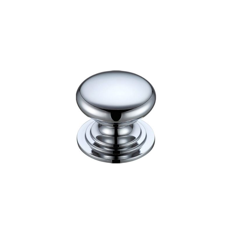 Zoo Victorian Cupboard Knob 25mm dia.-Polished Chrome