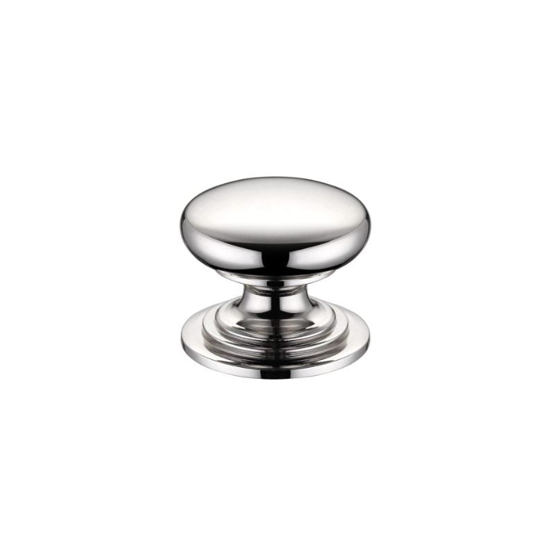 Zoo Victorian Cupboard Knob 25mm dia. - Lacquered-Polished Nickel