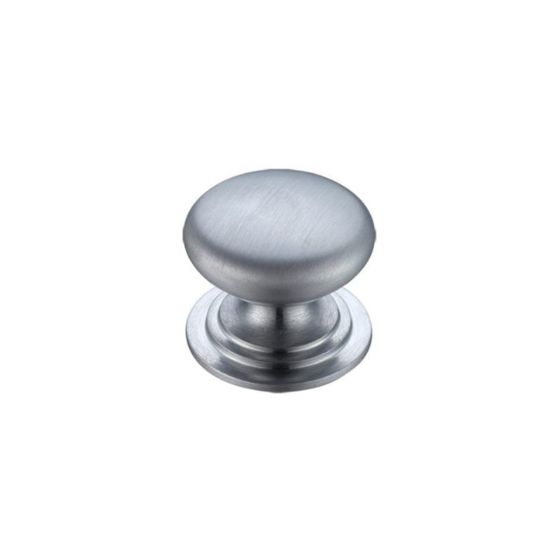 Zoo Victorian Cupboard Knob 25mm dia.-Satin Chrome