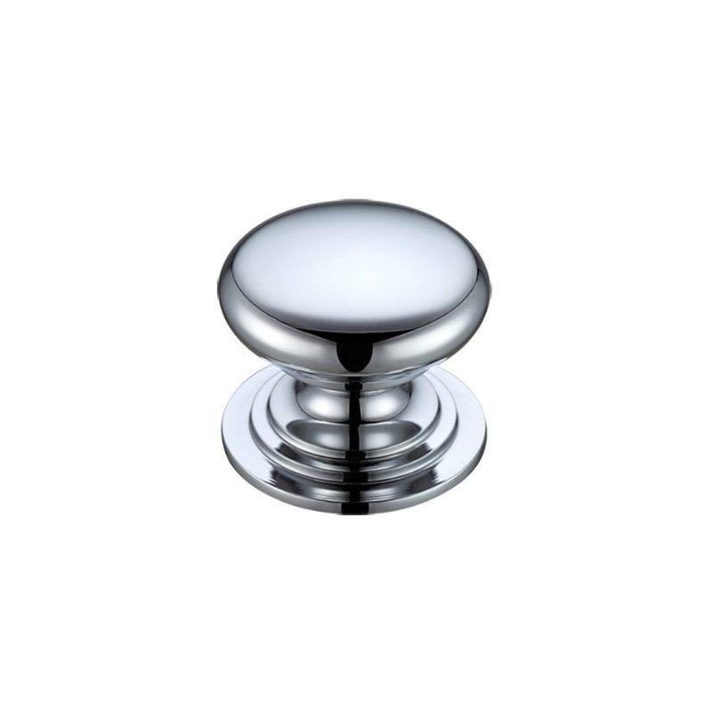 Zoo Victorian Cupboard Knob 32mm dia.-Polished Chrome