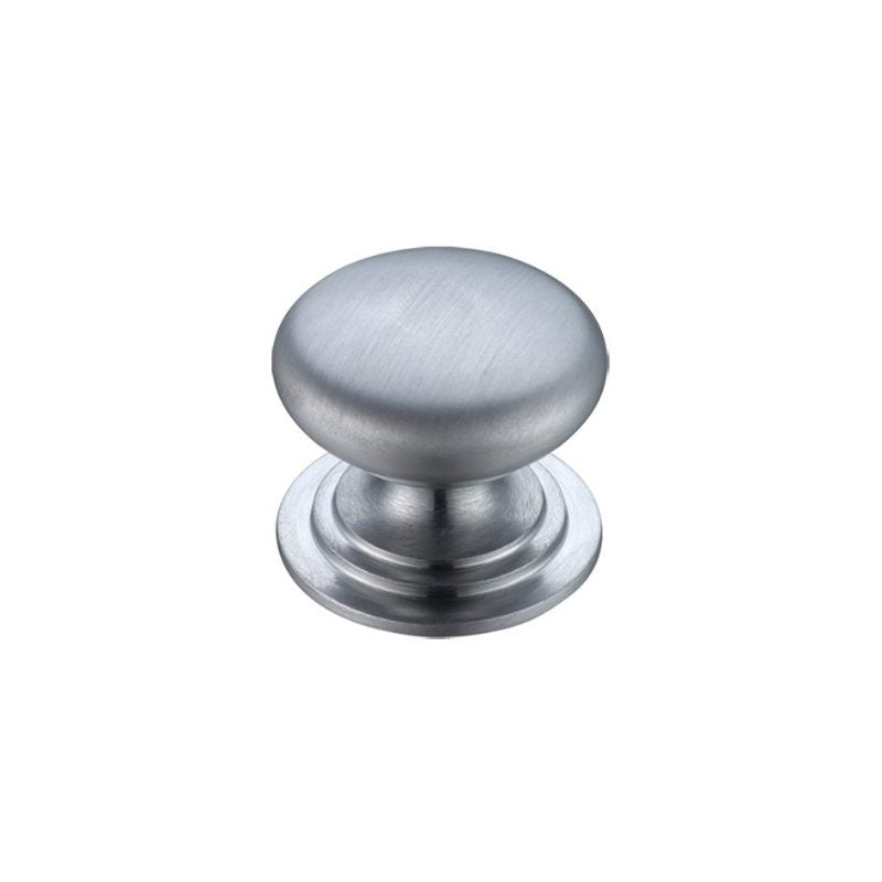 Zoo Victorian Cupboard Knob 32mm dia.-Satin Chrome