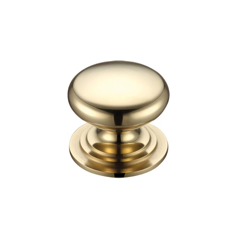 Zoo Victorian Cupboard Knob 38mm dia.-Polished Brass