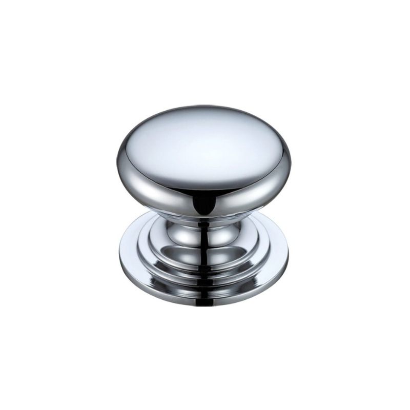 Zoo Victorian Cupboard Knob 38mm dia.-Polished Chrome