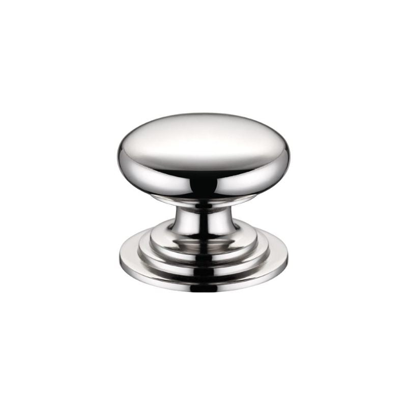 Zoo Victorian Cupboard Knob 38mm dia. - Lacquered-Polished Nickel