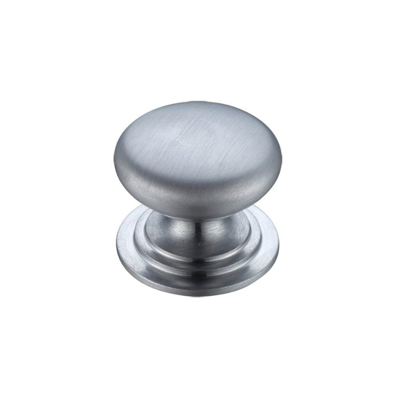 Zoo Victorian Cupboard Knob 38mm dia.-Satin Chrome