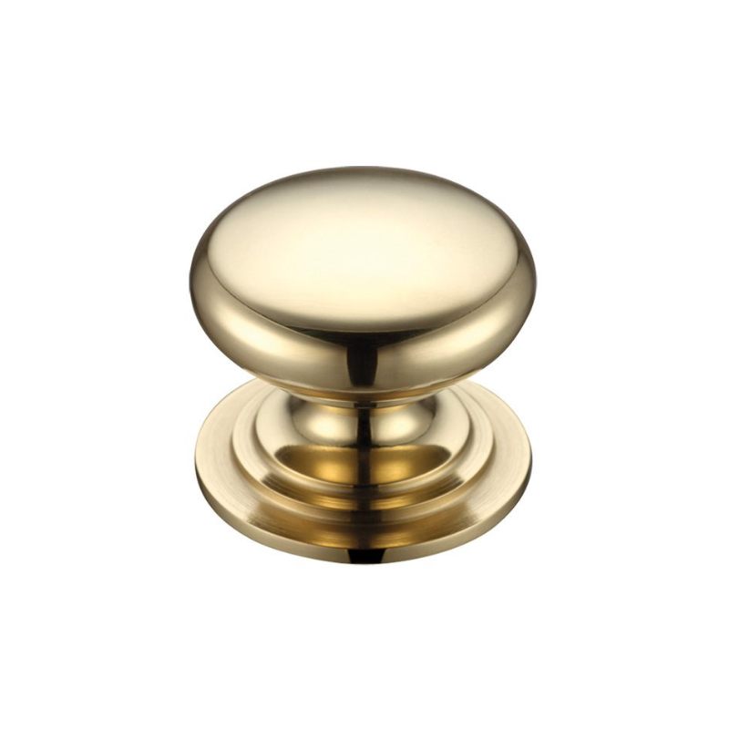 Zoo Victorian Cupboard Knob 45mm dia.-Polished Brass