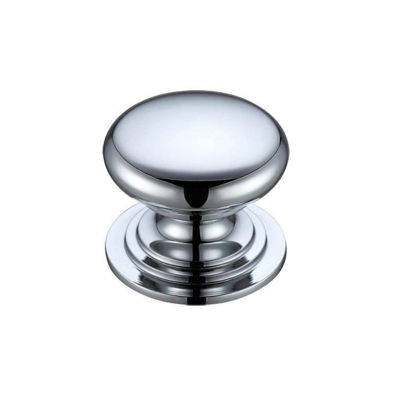 Zoo Victorian Cupboard Knob 45mm dia.-Polished Chrome