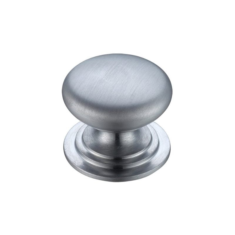 Zoo Victorian Cupboard Knob 45mm dia.-Satin Chrome