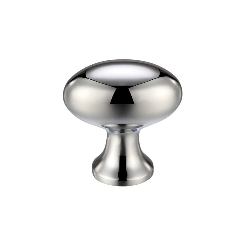 Zoo Oval Cupboard Knob 38mm dia.-Polished Chrome