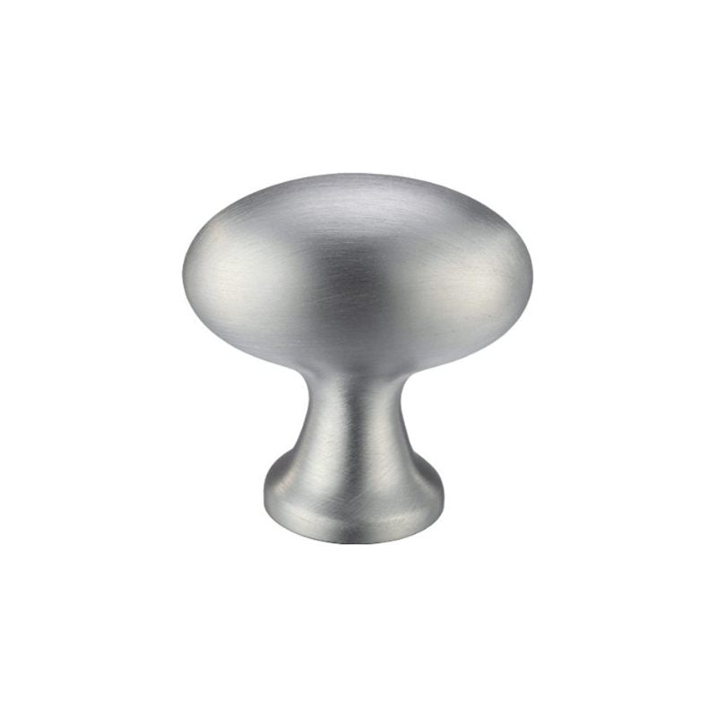 Zoo Oval Cupboard Knob 38mm dia.-Satin Chrome