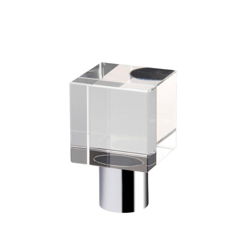 Zoo Cube Cupboard Knob - Plain 25mm dia.-Polished Chrome