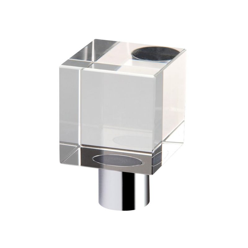 Zoo Cube Cupboard Knob - Plain 30mm dia.-Polished Chrome