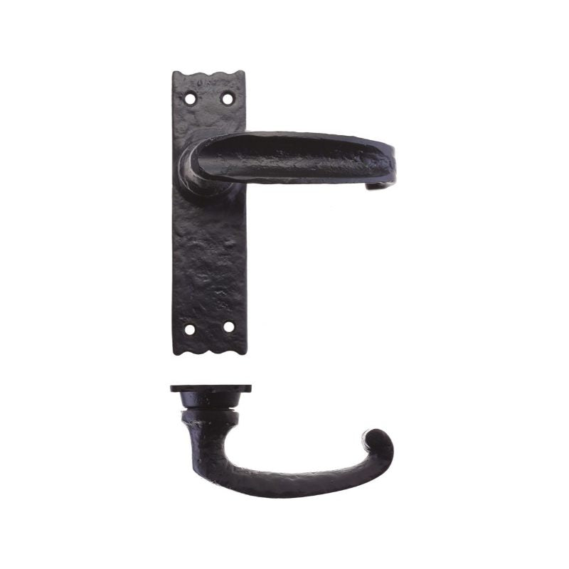 Zoo Traditional Slimline Thumb Lever on Latch Backplate - -Black Antique