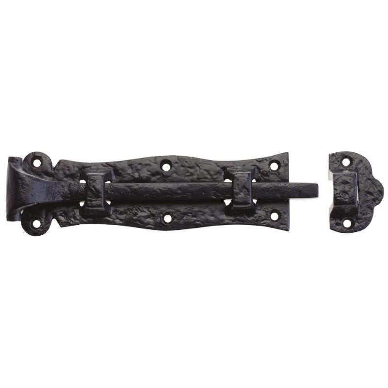 Zoo Plain Door Bolt - 8"-Black Antique