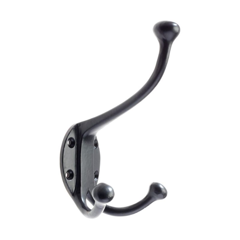 Zoo Double Hat and Coat Hook-Powder Coat Black