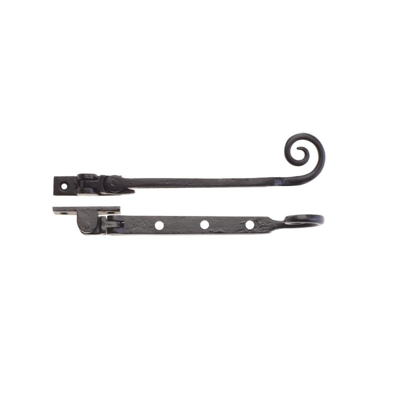 Zoo Curly Tail Casement Stay - 8"-Black Antique