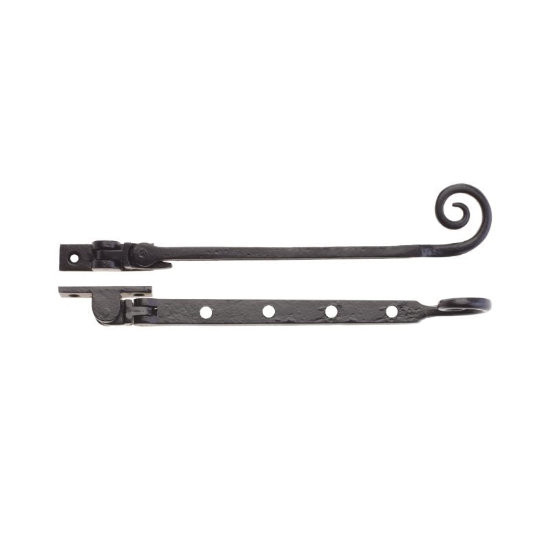 Zoo Curly Tail Casement Stay - 10"-Black Antique