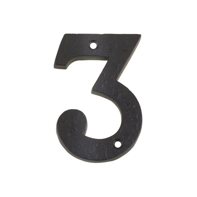 Zoo Numeral - No. 3 - 4"-Black Antique