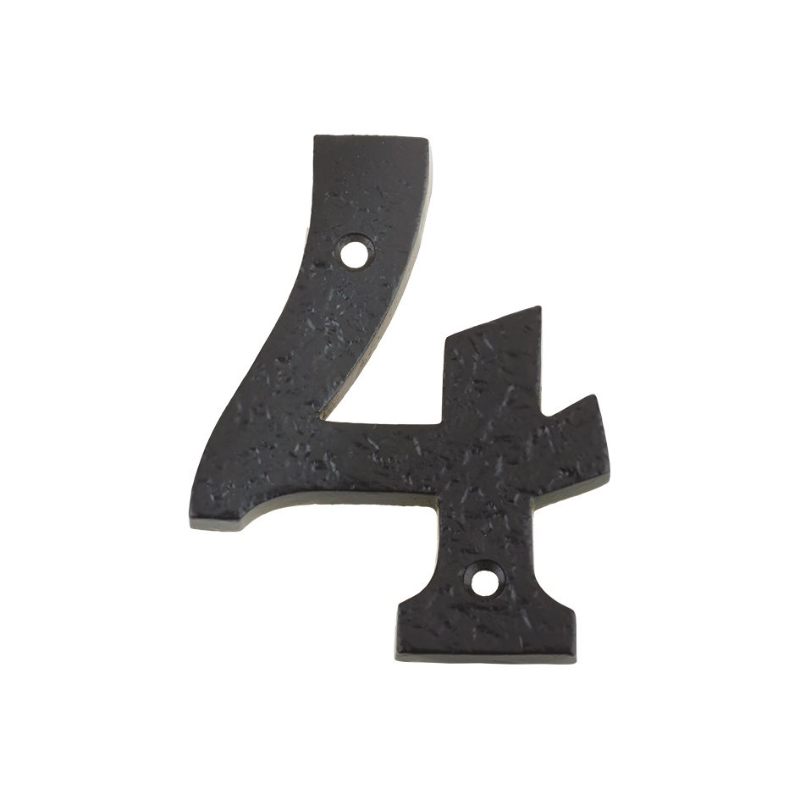 Zoo Numeral - No. 4 - 4"-Black Antique