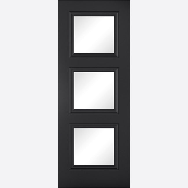 Primed Black Antwerp Glazed 3L Door Kit