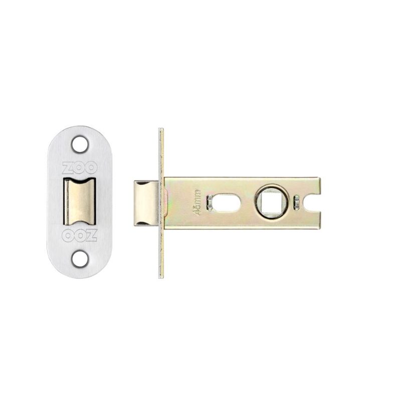 Zoo Project Tubular Latch 64mm - Bolt Through - Radius-Satin Stainless