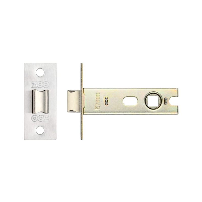 Zoo Project Tubular Latch 76mm - Bolt Through-Satin Stainless