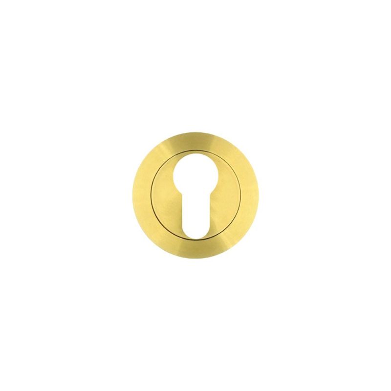 Zoo Euro Profile Escutcheon-PVD Satin Brass