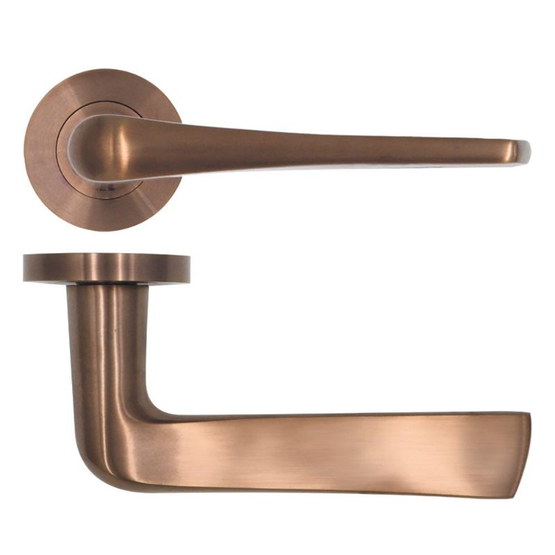 Zoo Como Lever on Round Rose-PVD Bronze