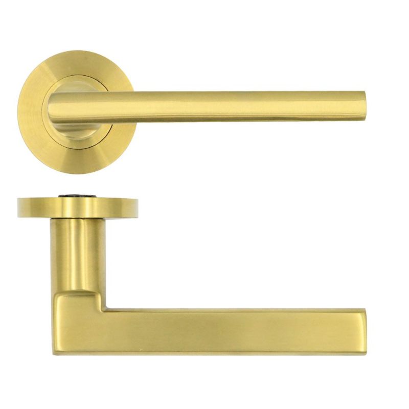 Zoo Varese Lever on Round Rose-PVD Satin Brass