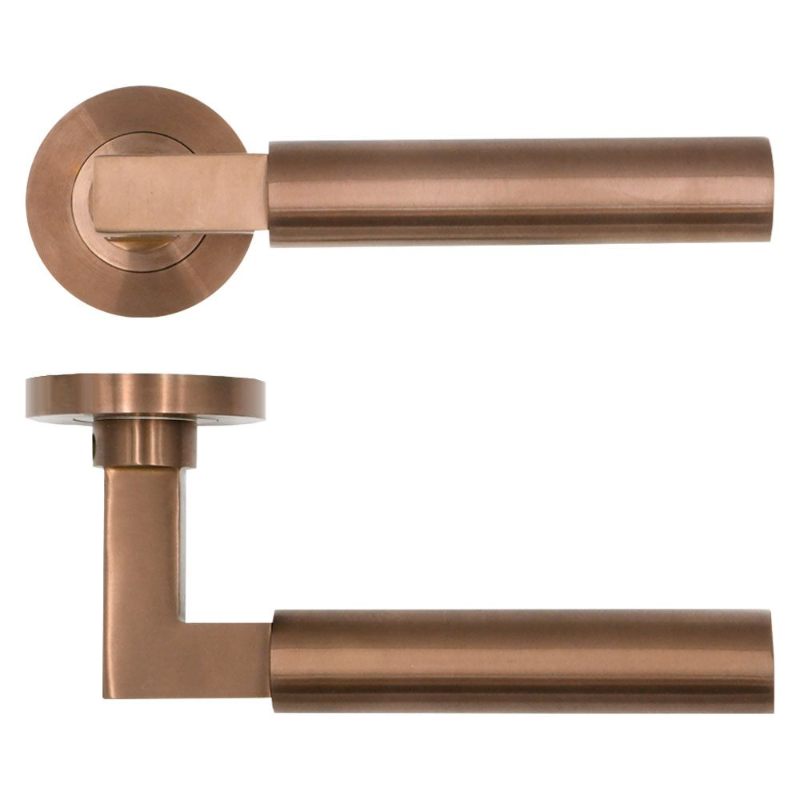 Zoo Garda Lever on Round Rose-PVD Bronze