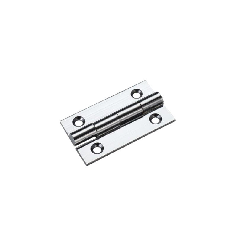 Zoo Solid Drawn Brass Butt Hinge - 38 x 22 x 1.3mm-Polished Chrome