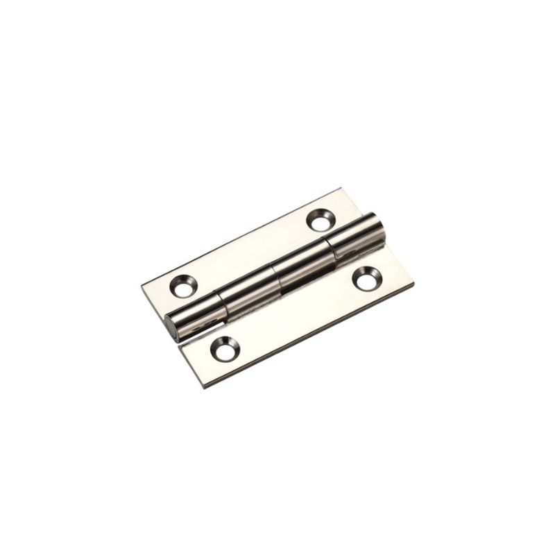 Zoo Solid Drawn Brass Butt Hinge - 38 x 22 x 1.3mm-Polished Nickel