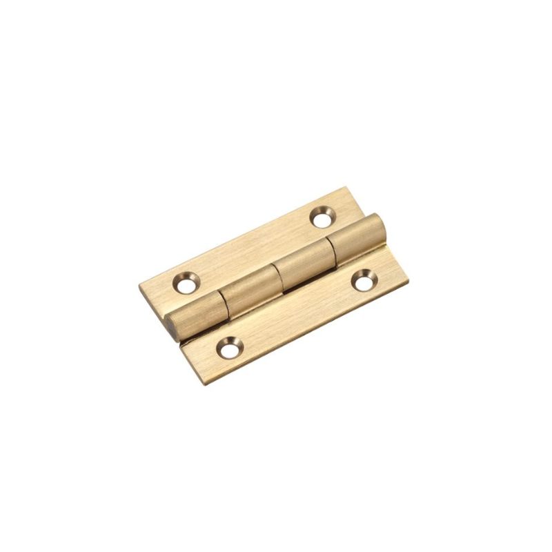 Zoo Solid Drawn Brass Butt Hinge - 38 x 22 x 1.3mm-Satin Brass