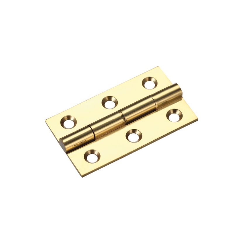 Zoo Solid Drawn Brass Butt Hinge - 50 x 28 x 1.5mm-Polished Brass